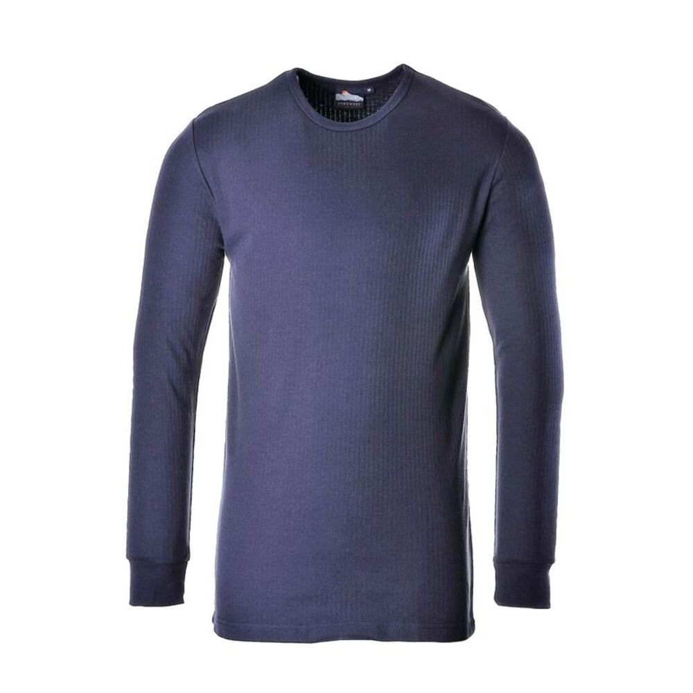 Portwest Mens Thermal Long Sleeved T-Shirt (B123) / Navy